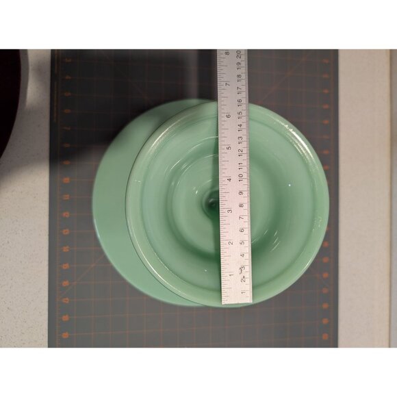 Mosser Glass Jadeite 9 in Pedestal Cake Stand Milk Glass USA decore - Picture 13 of 16